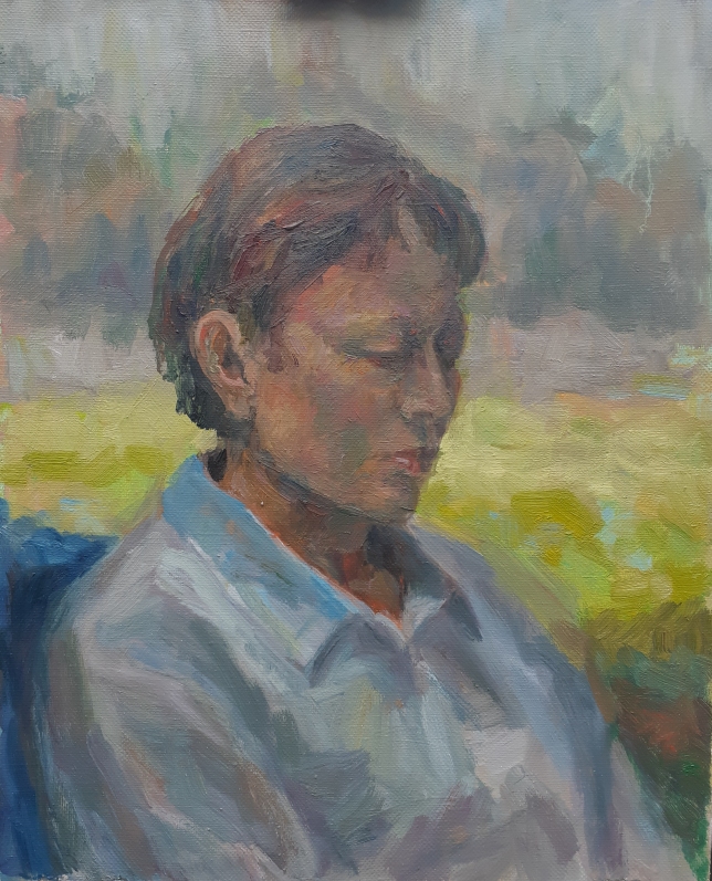 Painting for sale online - Lady in a shadow