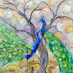 Painting for sale online - Painting with peacocks.