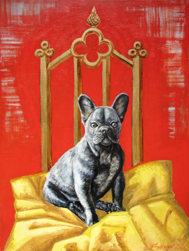 Painting for sale online - On the throne.