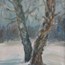Painting for sale online - Two birchtrees