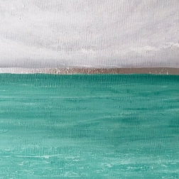 Painting for sale online - Triptych turquoise. Pictures with the sea.