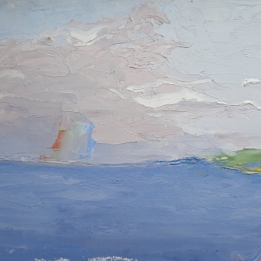 Painting for sale online - Rainbow on Ladoga