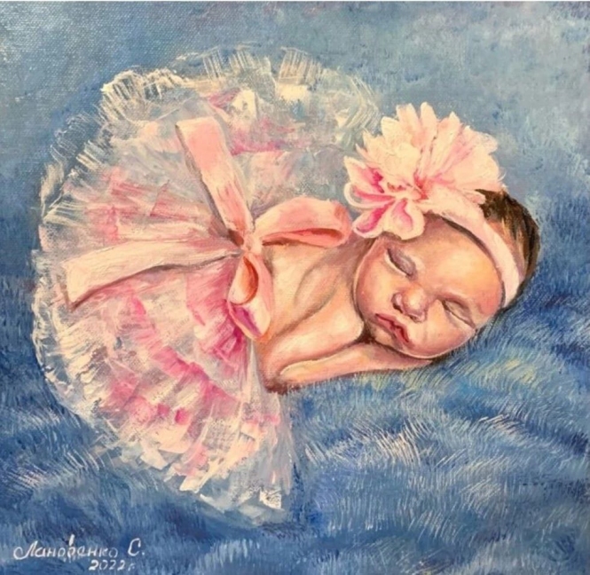 Painting for sale online - A baby girl