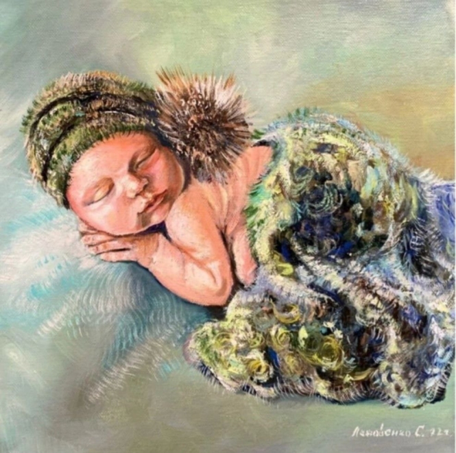 Painting for sale online - A baby boy.