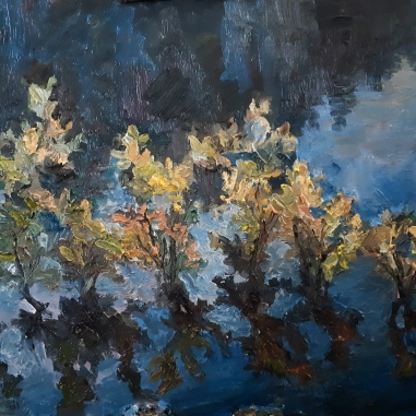Painting for sale online - August at the forest lake