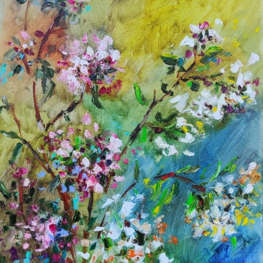 Painting for sale online - Blooming original oil painting on canvas 