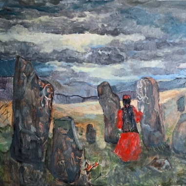 Painting for sale online - Among the menhirs