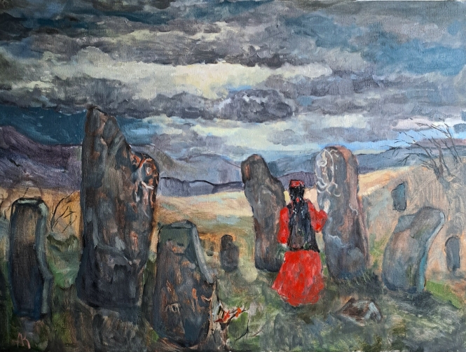 Painting for sale online - Among the menhirs