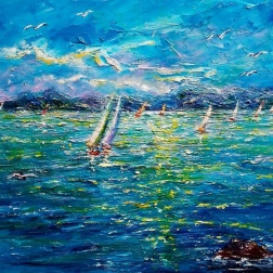 Painting for sale online - Sailing regatta