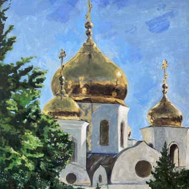 Painting for sale online - Alexander Nevsky Cathedral (Krasnodar)