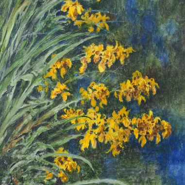 Painting for sale online - Flowers by the water