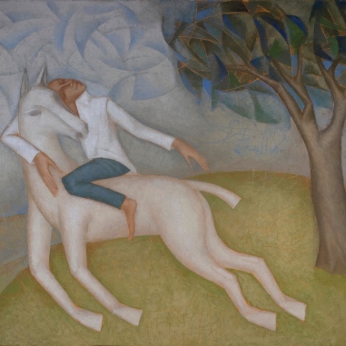 Painting for sale online - On a white horse