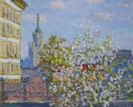 Painting for sale online - Blossoming Moscow.