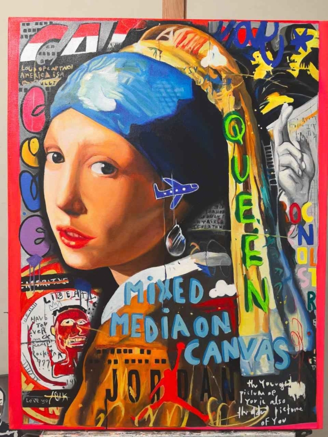Painting for sale online - The brightness of the mysteries of the Girl with the earring
