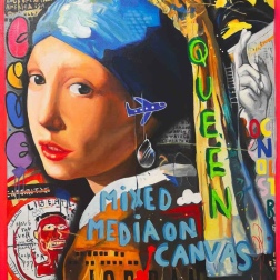 Painting for sale online - The brightness of the mysteries of the Girl with the earring