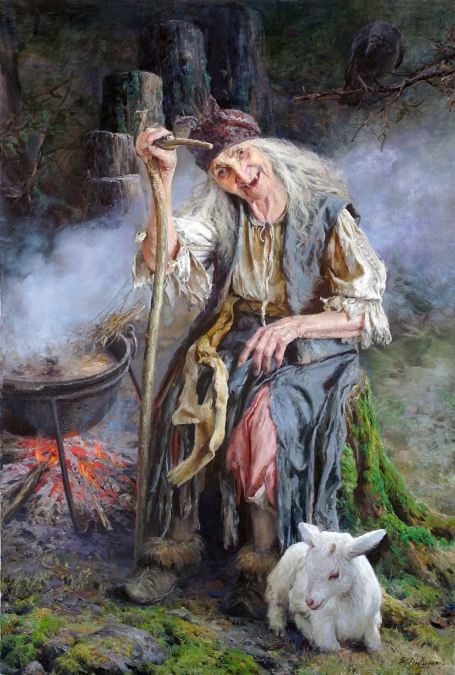 Painting for sale online - Baba Yaga