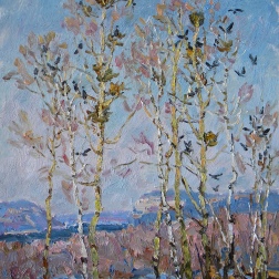 Painting for sale online - The Spring Birches