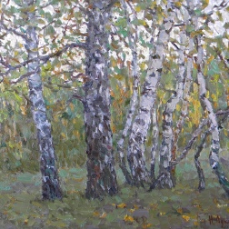 Painting for sale online - The Birches.