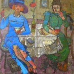 Painting for sale online - Clara Zetkin and Rosa Luxemburg.