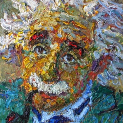 Painting for sale online - Portrait of Albert Einstein.