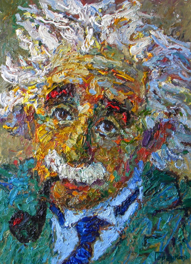 Painting for sale online - Portrait of Albert Einstein.