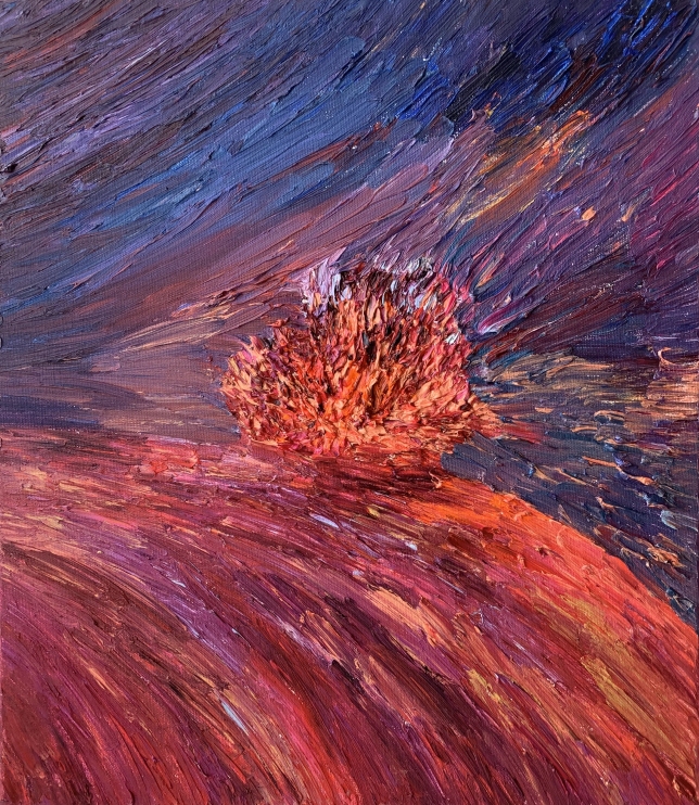 Painting for sale online - At the edge of the fiery waterfall