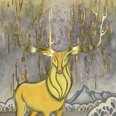 Painting for sale online - Golden deer