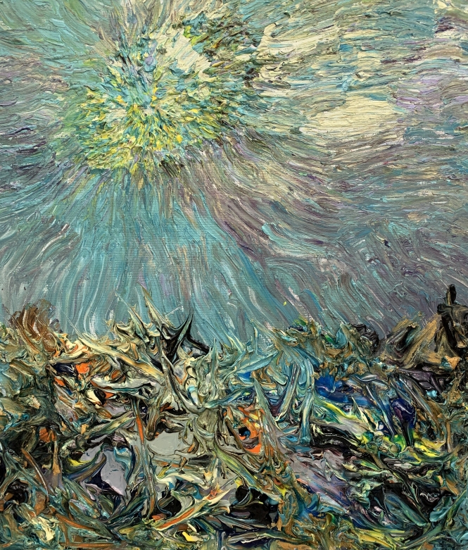 Painting for sale online - UFO over the sea