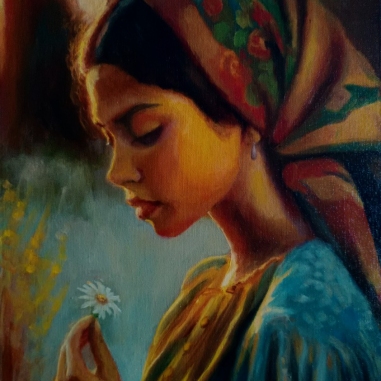 Painting for sale online - Chamomile