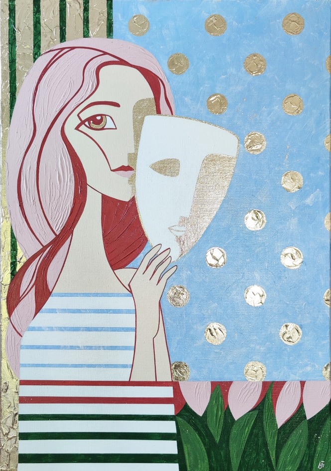 Painting for sale online - Self portrait