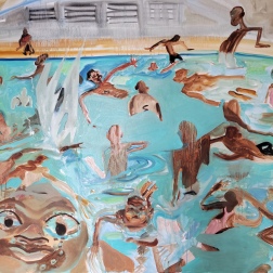 Painting for sale online - Children in the pool