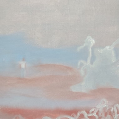 Painting for sale online - Who's hiding in the bushes?