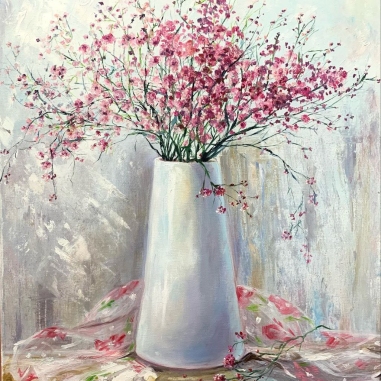 Painting for sale online - A delicate bouquet of flowers.