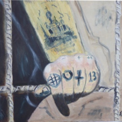 Painting for sale online - Prisoner's hand with tatoos