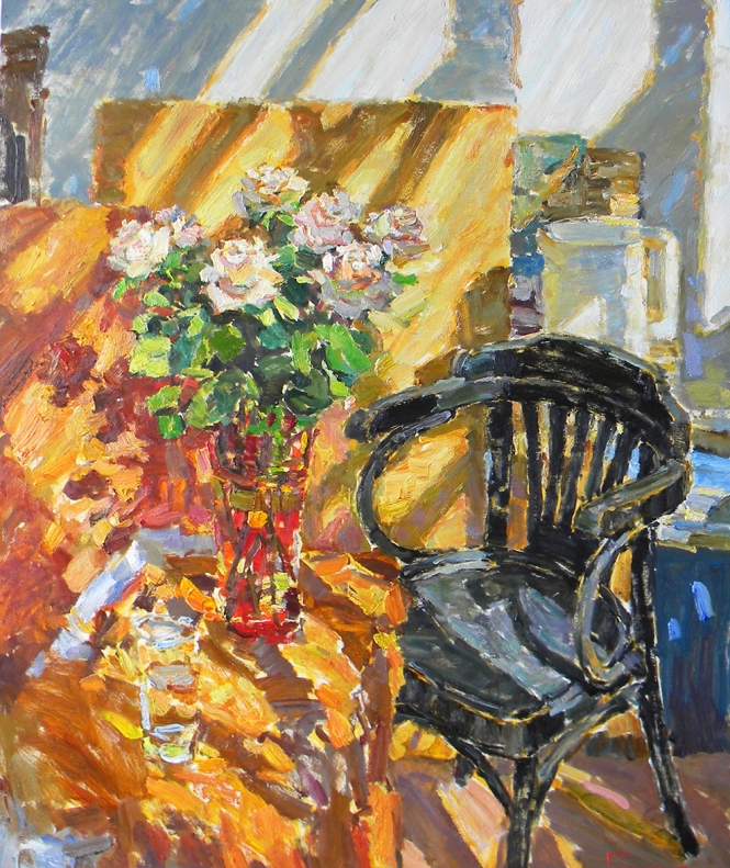 Painting for sale online - The Morning in Workroom.