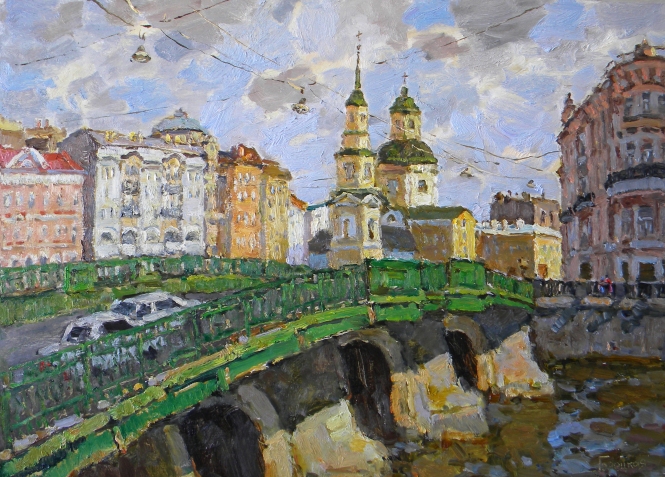 Painting for sale online - The Belinsky Bridge.