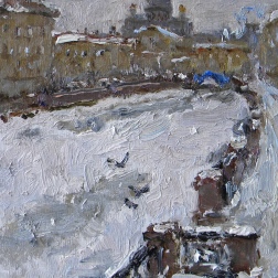 Painting for sale online - The Bright Blue Bridge 2. 