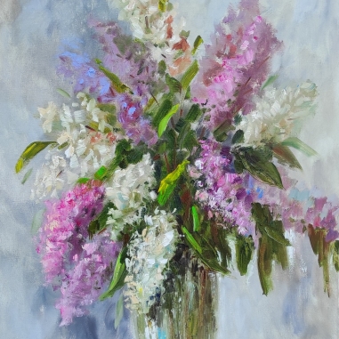 Painting for sale online - Bouquet of lilac 