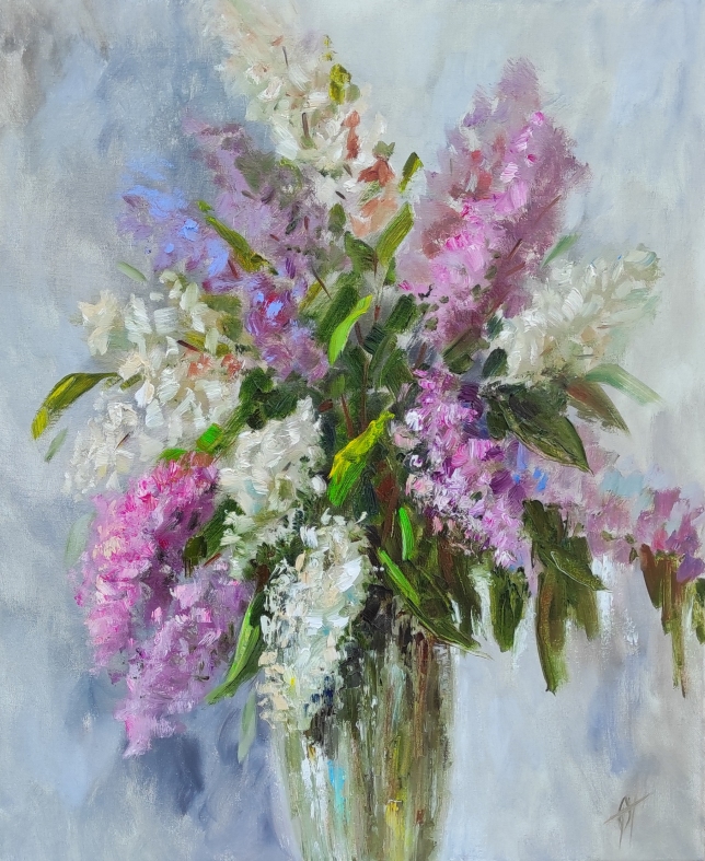 Painting for sale online - Bouquet of lilac 