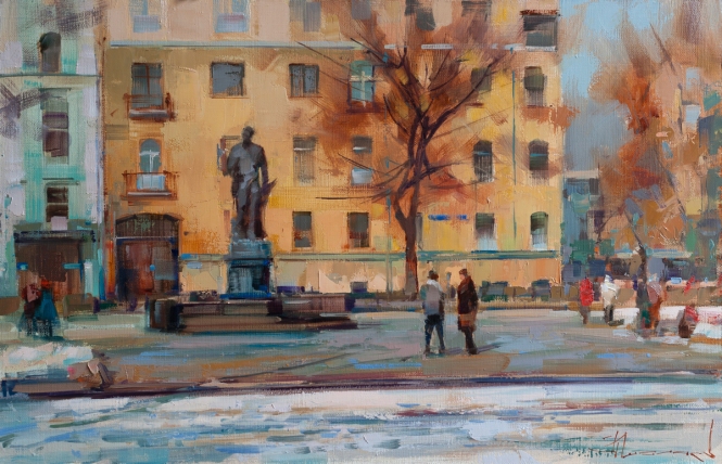 Painting for sale online - Let's go carousing to the imagists. Tverskaya Boulevard.