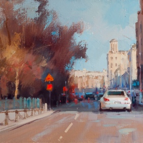 Painting for sale online - Autumn at the Nikitsky Gate. Tverskaya Boulevard