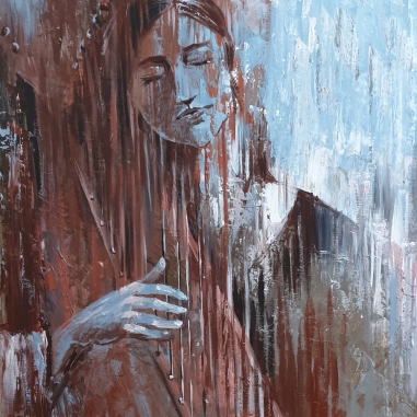 Painting for sale online - Стали струнами арфы её волоса
