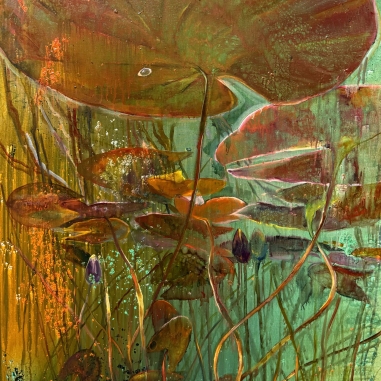 Painting for sale online - Jura Lake, France
