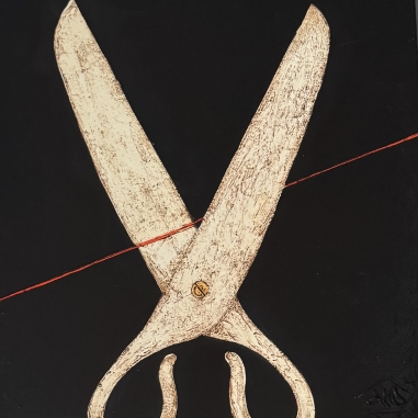 Painting for sale online - Thread and scissors