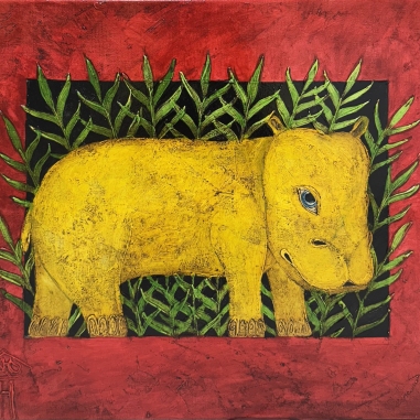 Painting for sale online - Hippopotamus