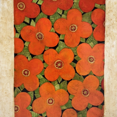Painting for sale online - Orange Forget-me-nots