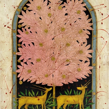 Painting for sale online - Tree with antelopes