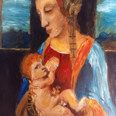 Painting for sale online - Copy of Leonardo da Vinci's painting 