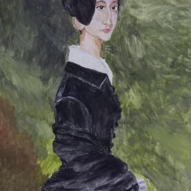 Painting for sale online - Copy of the portrait of Princess Françoise de Braganza by Franz Xavier Winterhalter.