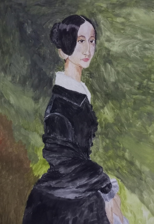 Painting for sale online - Copy of the portrait of Princess Françoise de Braganza by Franz Xavier Winterhalter
